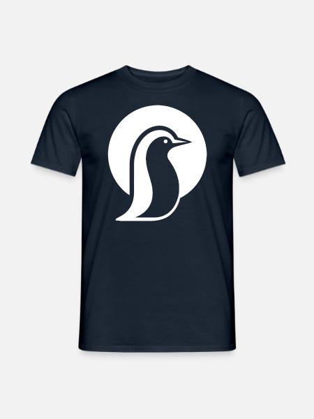Pinguin Silhouette am Südpol minimalistisch - Männer T-Shirt - Navy