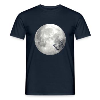 full moon butterfly - T-shirt homme - marine - Devant - AI Model Male 178 light (178cm)