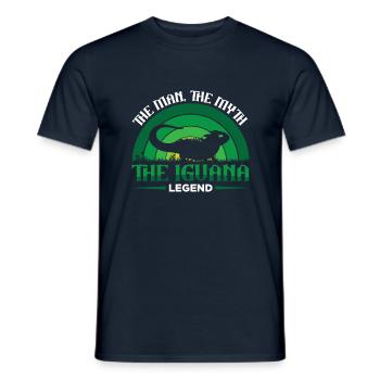 The Man The Myth The Iguana Legend - Männer T-Shirt - Navy - Vorne - AI Model Male 178 light (178cm)