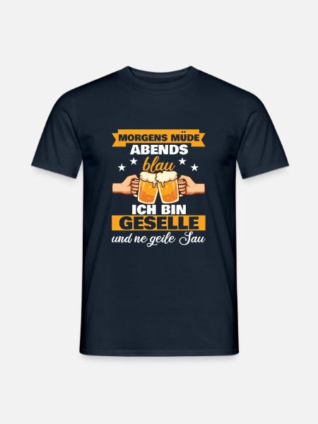 Geselle Facharbeiter Azubi Prüfung - Männer T-Shirt - Navy