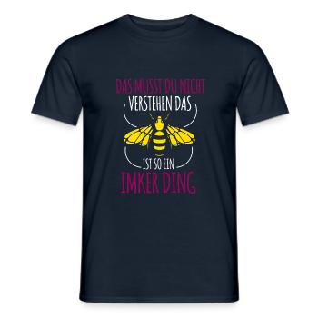 Imker Bienenzüchter Spruch Bienenliebhaber Imkerei - Männer T-Shirt - Navy - Vorne - AI Model Male 178 light (178cm)