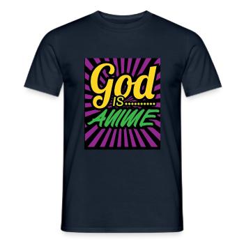 Anime Manga Otaku Kawaii Japan Cosplay Comic - Männer T-Shirt - Navy - Vorne - AI Model Male 178 light (178cm)