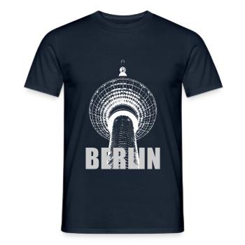 Berlin TV Tower - Men's T-Shirt - navy - Front - AI Model Male 178 light (178cm)
