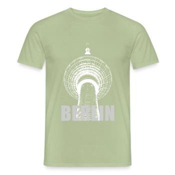 Berliner Fernsehturm - Männer T-Shirt - Sage - Vorne - AI Model Male 178 light (178cm)