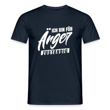 Ich bin für Ärger zuständig - Männer T-Shirt - Navy - Vorne - AI Model Male 178 light (178cm)