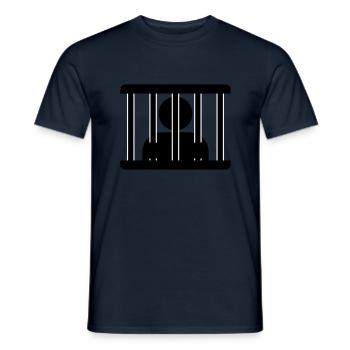 Hinter gittern - Männer T-Shirt - Navy - Vorne - AI Model Male 178 light (178cm)