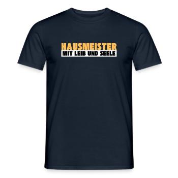 Hausmeister mit Leib und Seele - Männer T-Shirt - Navy - Vorne - AI Model Male 178 light (178cm)