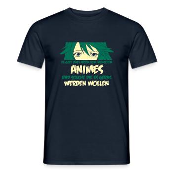 Es gibt zwei Arten von Menschen Anime - Männer T-Shirt - Navy - Vorne - AI Model Male 178 light (178cm)