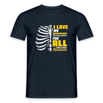 I Love My radiographer radiographer - Männer T-Shirt - Navy - Vorne - AI Model Male 178 light (178cm)