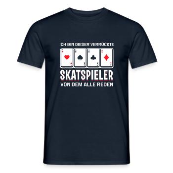 Ich bin dieser verrückte Skatspieler - Männer T-Shirt - Navy - Vorne - AI Model Male 178 light (178cm)