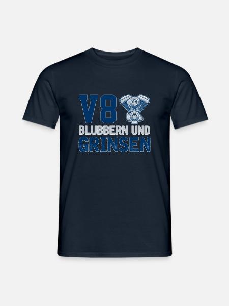 8 Zylinder Tuner Tuning V8 - Männer T-Shirt - Navy