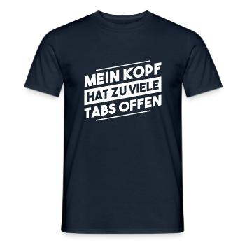 Halte den Kopf hoch und den Mittelfinger höher - Männer T-Shirt - Navy - Vorne - AI Model Male 178 light (178cm)