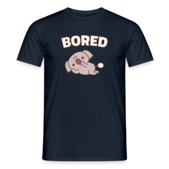 Cute Koala Bear Picking Nose Bored Funny - Men's T-Shirt - navy - Front - AI Model Male 178 light (178cm)