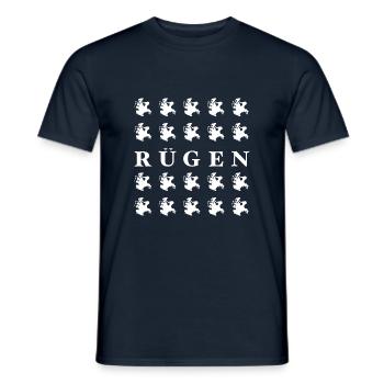 Rügen Urlaub Insel Umrisse - Männer T-Shirt - Navy - Vorne - AI Model Male 178 light (178cm)