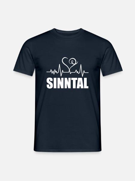 Heartbeat Sinntal - Männer T-Shirt - Navy