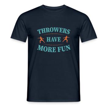 Throwers have more funDiskus werfen - Männer T-Shirt - Navy - Vorne - AI Model Male 178 light (178cm)