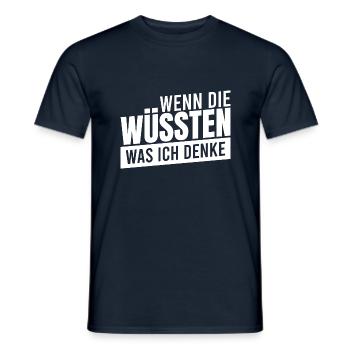 Wie gut das mich keiner denken hören kann - Männer T-Shirt - Navy - Vorne - AI Model Male 178 light (178cm)