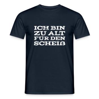 Ich bin zu alt für den Scheiß - Grunge Weiß - Männer T-Shirt - Navy - Vorne - AI Model Male 178 light (178cm)