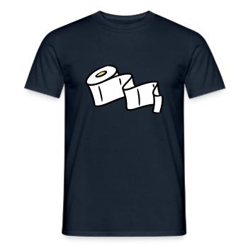 Toilet paper toilet paper toilet - Men's T-Shirt - navy - Front - AI Model Male 178 light (178cm)