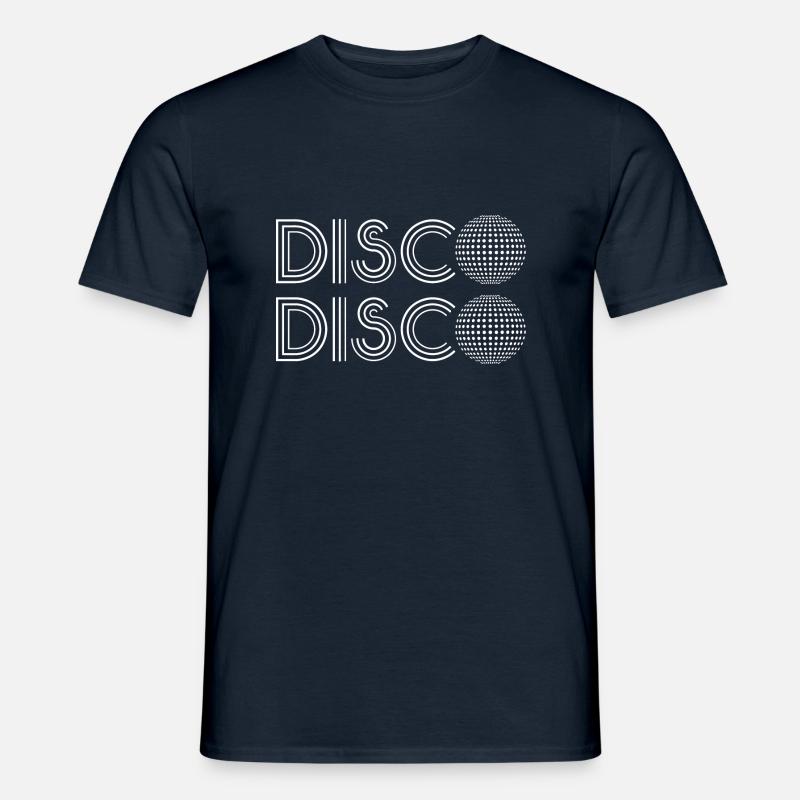 Disco Disco - White - Männer T-Shirt - Navy