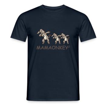 Schwanger werdene Mutter Zwillinge Esel - Männer T-Shirt - Navy - Vorne - AI Model Male 178 light (178cm)