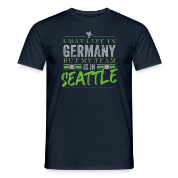 Seattle Football Fans Germany - Männer T-Shirt - Navy - Vorne - AI Model Male 178 light (178cm)