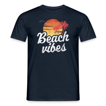 Beach Vibes - Men's T-Shirt - navy - Front - AI Model Male 178 light (178cm)