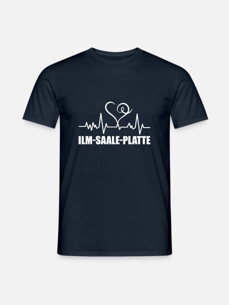 Heartbeat Ilm-Saale-Platte - Männer T-Shirt - Navy