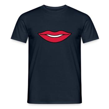 Red mouth - Men's T-Shirt - navy - Front - AI Model Male 178 light (178cm)