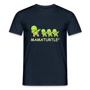 Schwanger werdene Mutter Drillinge Schildkröte - Männer T-Shirt - Navy - Vorne - AI Model Male 178 light (178cm)