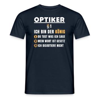 Optiker Geschenk - Ich bin der König - Männer T-Shirt - Navy - Vorne - AI Model Male 178 light (178cm)