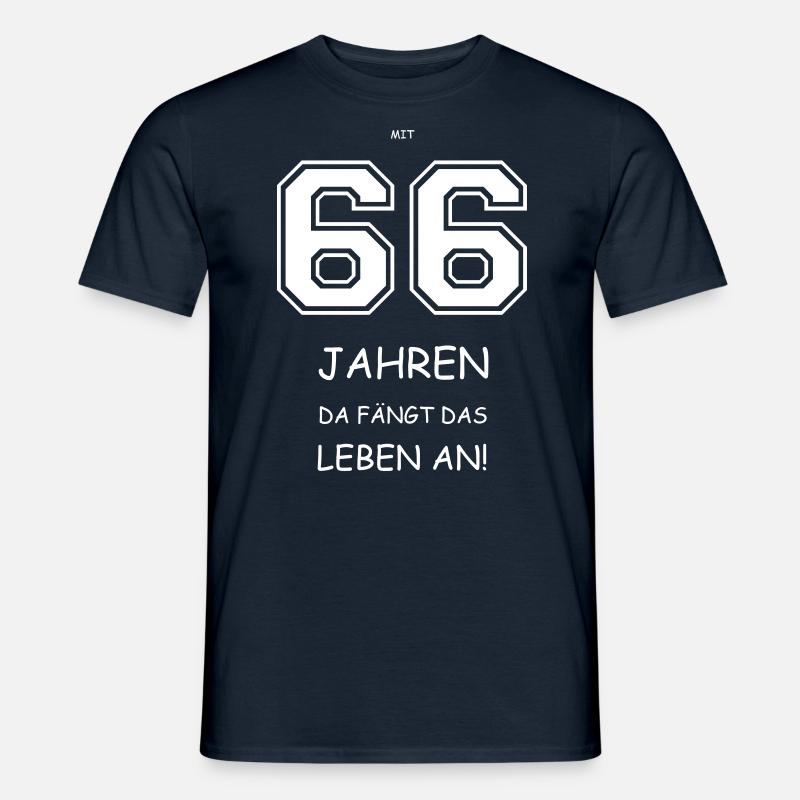 Mit 66 Jahren - Männer T-Shirt - Navy