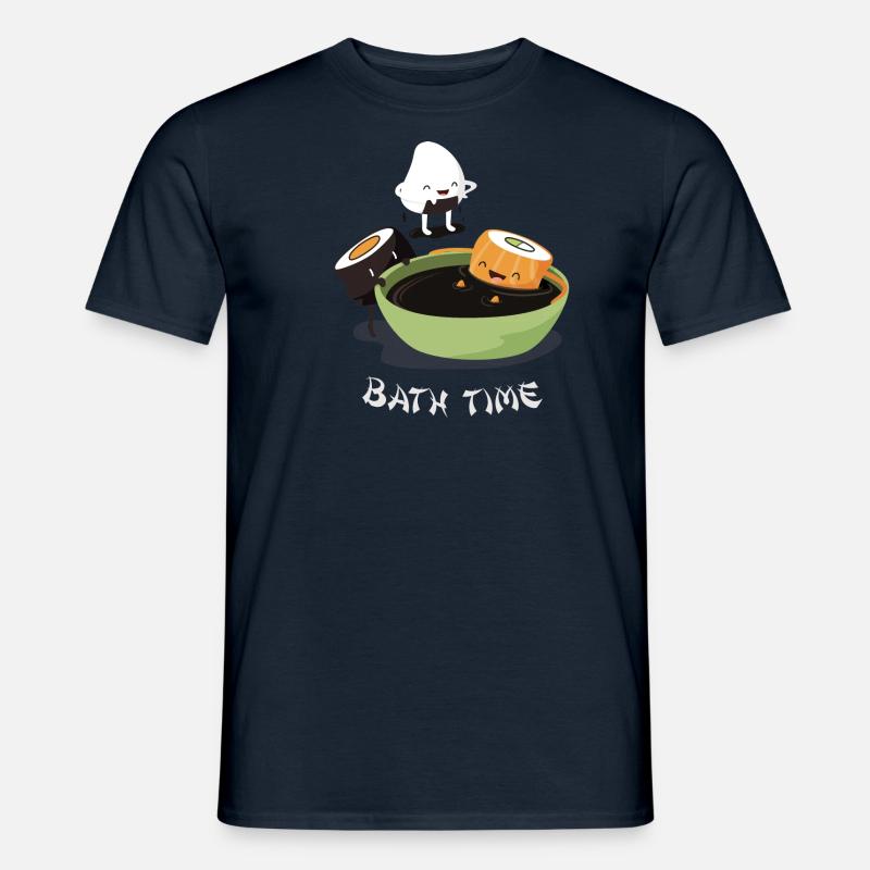 Sushi Bath Time - Männer T-Shirt - Navy