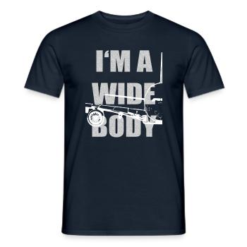 Flugzeug Widebody - Männer T-Shirt - Navy - Vorne - AI Model Male 178 light (178cm)