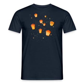 Himmelslaternen - Männer T-Shirt - Navy - Vorne - AI Model Male 178 light (178cm)