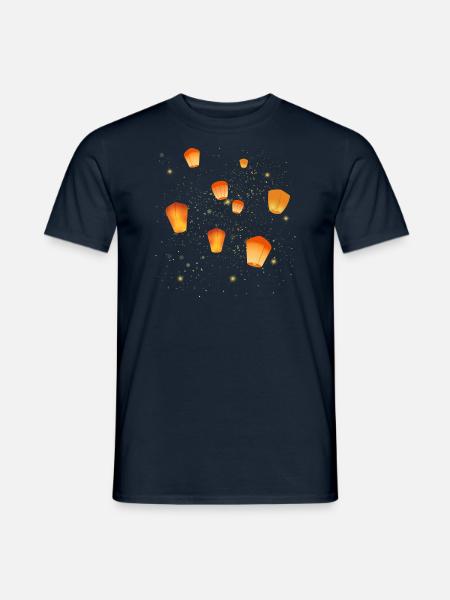 Sky Lanterns - Men's T-Shirt - navy