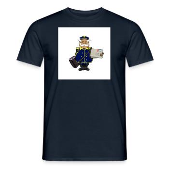 Dicke Post Comic - Männer T-Shirt - Navy - Vorne - AI Model Male 178 light (178cm)