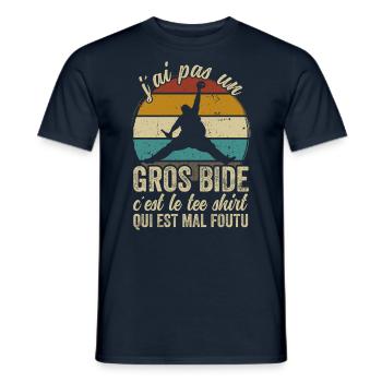 J'ai Pas Un Gros Bide Humour Sarcasme - Männer T-Shirt - Navy - Vorne - AI Model Male 178 light (178cm)