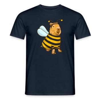 Capybara Bee Costume - Men's T-Shirt - navy - Front - AI Model Male 178 light (178cm)