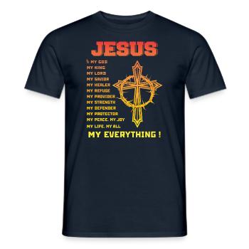 My everything - Men's T-Shirt - navy - Front - AI Model Male 178 light (178cm)