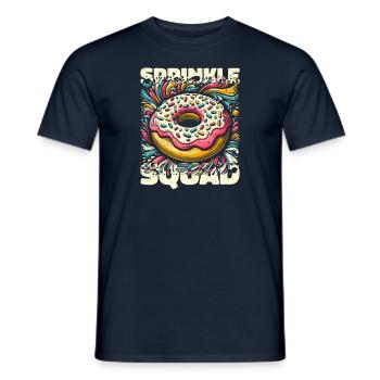 Sprinkle Squad - cadeau de beignet drôle - T-shirt homme - marine - Devant - AI Model Male 178 light (178cm)