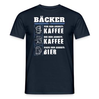 My daily routine as a baker - Men's T-Shirt - navy - Front - AI Model Male 178 light (178cm)