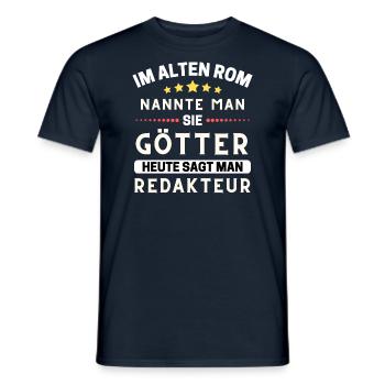 Dans la Rome antique, ils étaient des dieux. Rédactrice en chef d’aujourd’hui - T-shirt homme - marine - Devant - AI Model Male 178 light (178cm)