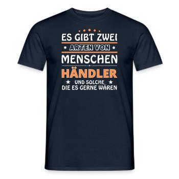 Cadeau du concessionnaire - Deux types de... Concevoir - T-shirt homme - marine - Devant - AI Model Male 178 light (178cm)