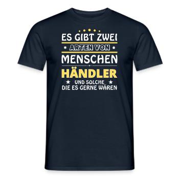 Cadeau du concessionnaire - Deux types de...Design - T-shirt homme - marine - Devant - AI Model Male 178 light (178cm)