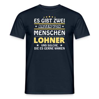 Lohner Gift - Two Types of... Design - Men's T-Shirt - navy - Front - AI Model Male 178 light (178cm)