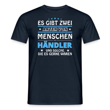 Cadeau du concessionnaire - Deux types de... Concevoir - T-shirt homme - marine - Devant - AI Model Male 178 light (178cm)