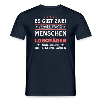 Logopäden Geschenk - zwei Arten von... Design - Männer T-Shirt - Navy - Vorne - AI Model Male 178 light (178cm)