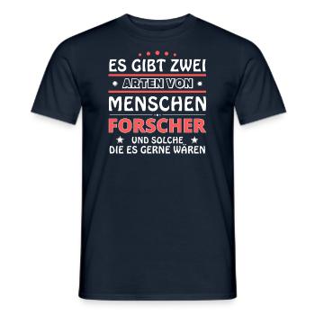 Forscher Geschenk - zwei Arten von... Design - Männer T-Shirt - Navy - Vorne - AI Model Male 178 light (178cm)