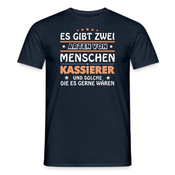 Kassierer Geschenk - zwei Arten von... Design - Männer T-Shirt - Navy - Vorne - AI Model Male 178 light (178cm)